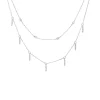 Collier aus 750 Gold Weißgold 39 Brillanten 0,3ct W-SI L:45cm