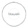 Collier aus 750 Gold Weißgold 63 Diamanten 10,11ct F-SI L:42cm