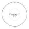 Collier aus 750 Gold Weißgold 76 Diamanten 6,04ct F-SI L:42cm