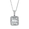 Collier aus 585 Gold Weißgold 49 Diamanten 0,92ct F-SI L:45cm