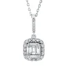 Collier aus 585 Gold Weißgold 30 Diamanten 0,65ct F-SI L:45cm