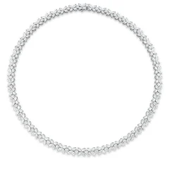 Collier aus 750 Gold Weißgold 235 Diamanten 22,7ct F-VSI L:42cm