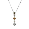 Collier aus 750 Gold Weißgold 5 Diamanten 1,36ct L:43,2cm