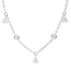 Collier aus 750 Gold Weißgold 11 Diamanten 1ct L:40,6cm