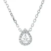 Collier aus 750 Gold Weißgold 17 Diamanten 0,19ct L:45,7cm