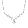 Collier aus 750 Gold Weißgold 10 Diamanten 0,38ct L:45,7cm