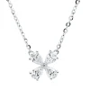 Collier aus 750 Gold Weißgold 5 Diamanten 0,57ct L:45,7cm
