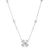 Collier aus 750 Gold Weißgold 16 Diamanten 0,36ct L:45,7cm