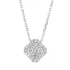 Collier aus 750 Gold Weißgold 25 Diamanten 0,37ct L:45cm