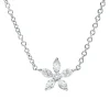 Collier aus 750 Gold Weißgold 6 Diamanten 0,26ct TW-PI L:41cm