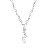 Collier aus 750 Gold Weißgold 4 Diamanten 0,02ct TW-SI L:45cm
