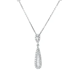 Collier aus 750 Gold Weißgold 47 Diamanten 0,48ct TW-SI L:45cm