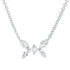 Collier aus 750 Gold Weißgold 5 Diamanten 0,38ct TW-SI L:40cm