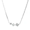 Collier aus 750 Gold Weißgold 3 Diamanten 0,3ct TW-SI L:45,7cm