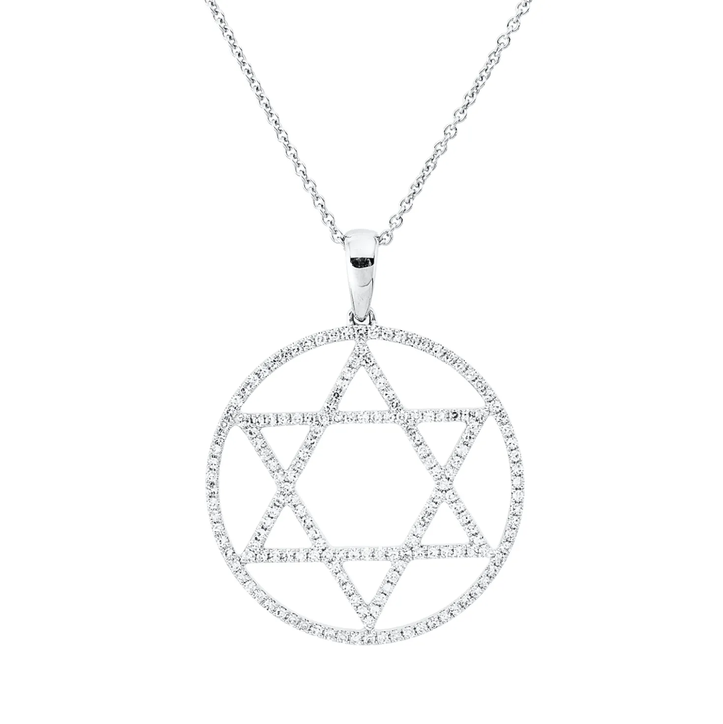 Collier aus 750 Gold Weißgold 174 Diamanten 0,44ct TW-SI L:45,7cm