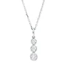 Collier aus 750 Gold Weißgold 3 Diamanten 0,16ct TW-SI L:45cm