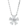 Collier aus 750 Gold Weißgold 6 Diamanten 0,32ct TW-SI L:45cm