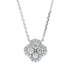 Collier aus 750 Gold Weißgold 25 Diamanten 0,6ct TW-SI L:45cm