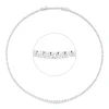 Collier aus 750 Gold Weißgold 193 Diamanten 5,26ct TW-SI L:45cm