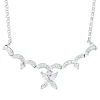 Collier aus 750 Gold Weißgold 39 Diamanten 0,6ct TW-SI L:44,5cm