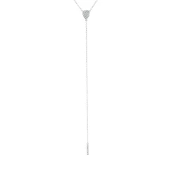 Collier aus 750 Gold Weißgold 35 Diamanten 0,08ct TW-SI L:46cm