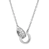 Collier aus 750 Gold Weißgold 24 Diamanten 0,14ct TW-SI L:45cm
