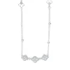 Collier aus 750 Gold Weißgold 107 Diamanten 2,46ct TW-SI L:40,6cm