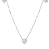 Collier aus 750 Gold Weißgold 15 Diamanten 0,34ct TW-SI L:45cm