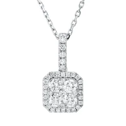 Collier aus 750 Gold Weißgold 39 Diamanten 1,16ct TW-SI L:45,7cm