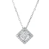 Collier aus 750 Gold Weißgold 21 Diamanten 0,92ct TW-SI L:45,7cm