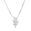 Collier aus 750 Gold Weißgold 8 Diamanten 0,47ct TW-SI L:45cm
