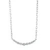 Collier aus 585 Gold Weißgold 9 Diamanten 0,14ct TW-SI L:45,7cm