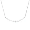Collier aus 750 Gold Weißgold 9 Diamanten 0,43ct TW-SI L:45cm