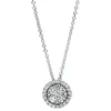 Collier aus 750 Gold Weißgold 29 Diamanten 0,29ct TW-SI L:45cm