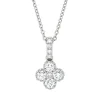 Collier aus 750 Gold Weißgold 9 Diamanten 0,36ct TW-SI L:45cm