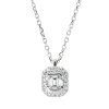 Collier aus 750 Gold Weißgold 21 Diamanten 0,26ct TW-SI L:45cm