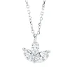 Collier aus 750 Gold Weißgold 3 Diamanten 0,46ct TW-SI L:45cm