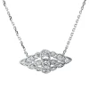 Collier aus 750 Gold Weißgold 19 Diamanten 0,37ct TW-SI/PI L:45,7cm