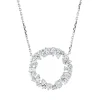 Collier aus 750 Gold Weißgold 33 Diamanten 1,53ct TW-VSI L:45,7cm