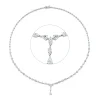 Collier aus 585 Gold Weißgold 39 Diamanten 5,53ct TW-VSI L:45,7cm