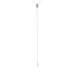 Collier aus 750 Gold Weißgold 30 Diamanten 0,07ct TW-VSI/SI L:46cm