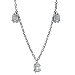Collier aus 750 Gold Weißgold 45 Diamanten 2,23ct TW-VSI/SI L:40,6cm