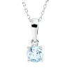 Collier aus 750 Gold Weißgold Topas 0,31ct skyblue L:45cm 4er-Krappe