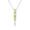 Collier aus 750 Gold Weißgold 5 Topase 0,71ct weiß L:45cm