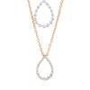 Collier aus 750 Gold weiß/rot 32 Brillanten 0,31ct E-VSI L:45,7cm