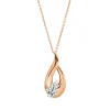 Collier aus 750 Gold weiß/rot 15 Brillanten 0,13ct F-VSI L:45,7cm