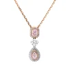 Collier aus 750 Gold weiß/rot 61 Diamanten 1,13ct L:45,7cm