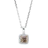Collier aus 750 Gold weiß/rot 21 Diamanten 0,66ct L:42cm 4er-Krappe