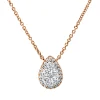 Collier aus 750 Gold weiß/rot 33 Diamanten 0,46ct TW-SI L:45,7cm