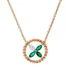 Collier aus 750 Gold weiß/rot 3 Smaragde 0,29ct grün mit Diamant L:43,2cm